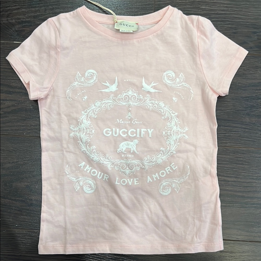 Gucci Pink Short Sleeve Tee